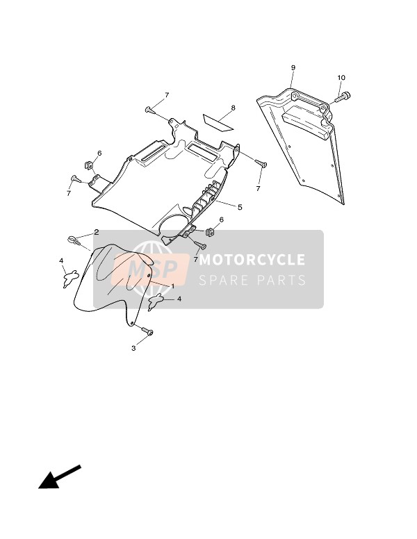 5PEF155600P2, Garde Boue Av 2, Yamaha, 0